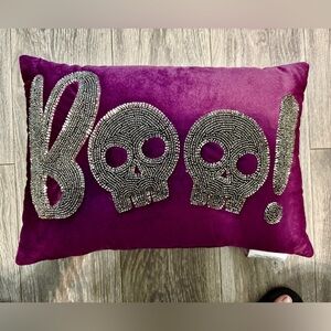 Purple Skull Decorative Pillow
